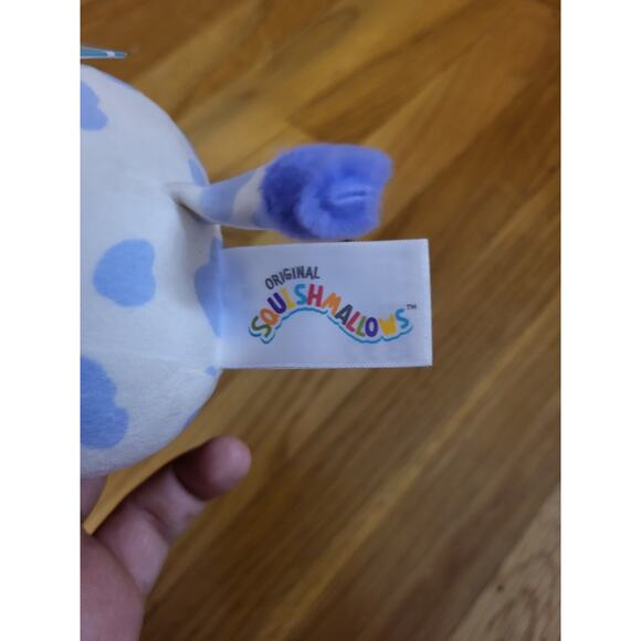 Squishmallows Conway the Cow Clip 3.5” Blue & White Mini Plush Keychain 2023 - Picture 8 of 14